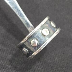 Sterling Silver Studded Ring - Size 5